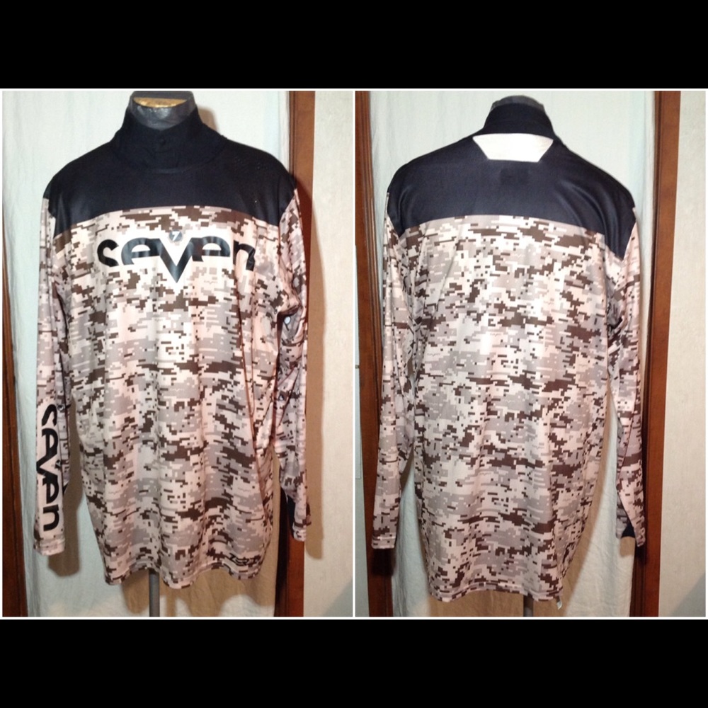 Men's Size 2XL Seven MX Zero Camo Racing Jersey